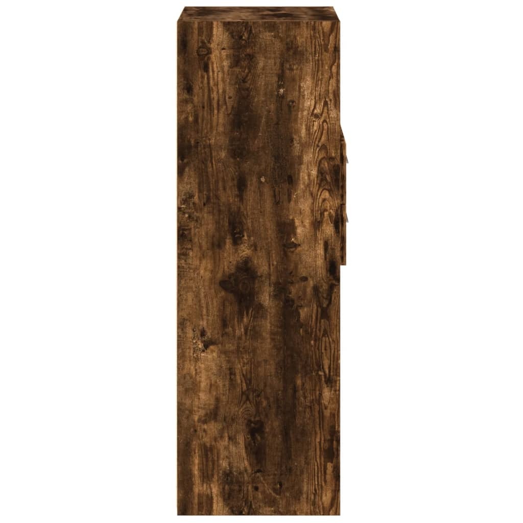 VidaXL Hoge kast 40x42,5x124 cm bewerkt hout gerookt eikenkleurig