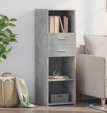 VidaXL Hoge kast 40x42,5x124 cm bewerkt hout betongrijs