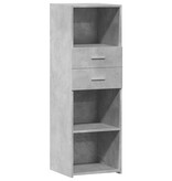 VidaXL Hoge kast 40x42,5x124 cm bewerkt hout betongrijs