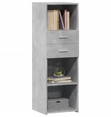 VidaXL Hoge kast 40x42,5x124 cm bewerkt hout betongrijs