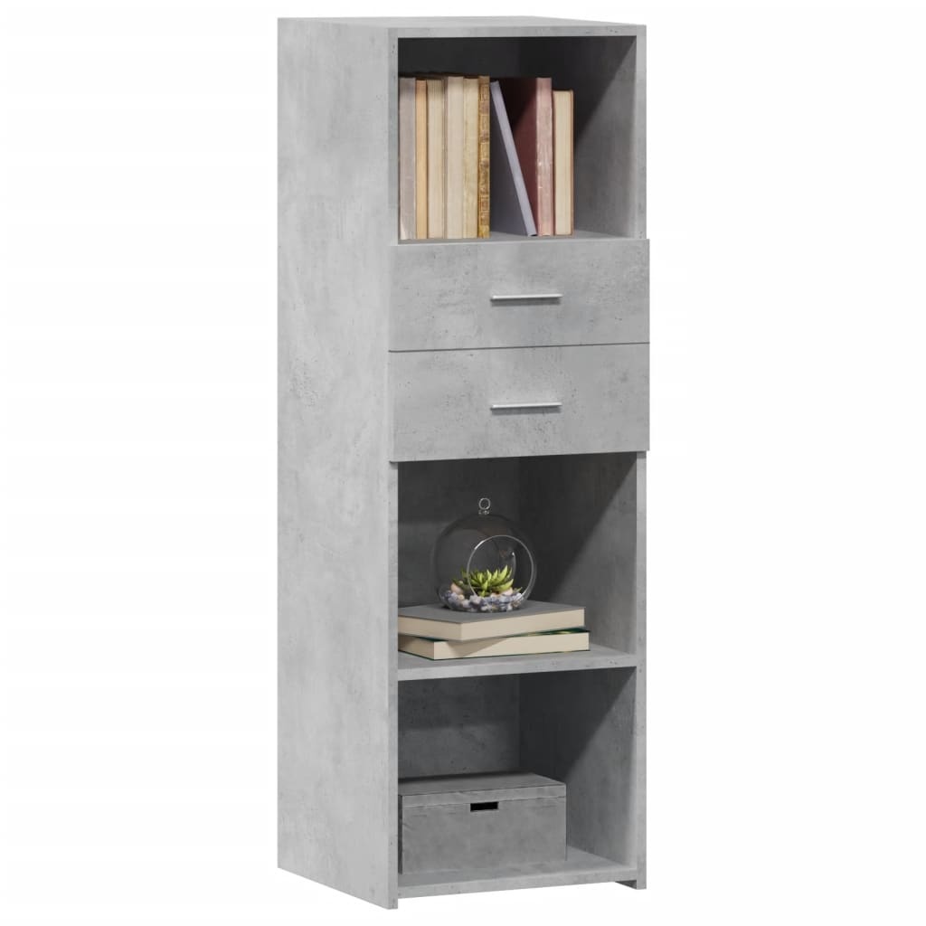 VidaXL Hoge kast 40x42,5x124 cm bewerkt hout betongrijs