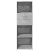 VidaXL Hoge kast 40x42,5x124 cm bewerkt hout betongrijs