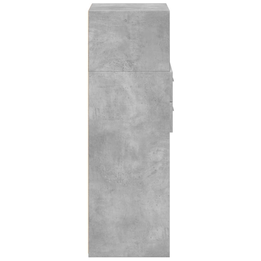 VidaXL Hoge kast 40x42,5x124 cm bewerkt hout betongrijs