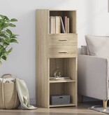 VidaXL Hoge kast 40x42,5x124 cm bewerkt hout sonoma eikenkleurig