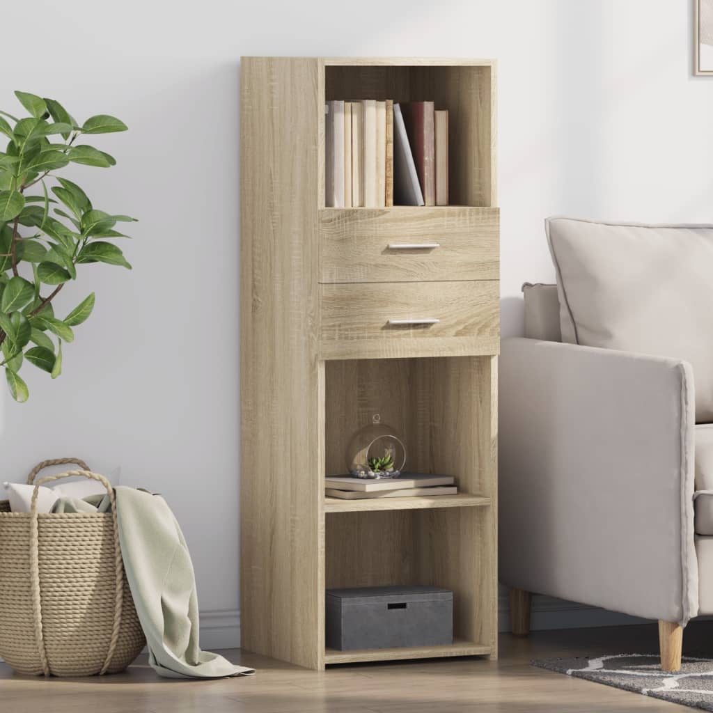 VidaXL Hoge kast 40x42,5x124 cm bewerkt hout sonoma eikenkleurig
