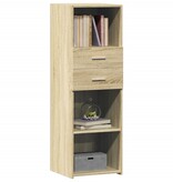 VidaXL Hoge kast 40x42,5x124 cm bewerkt hout sonoma eikenkleurig