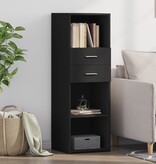 VidaXL Hoge kast 40x42,5x124 cm bewerkt hout zwart