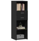 VidaXL Hoge kast 40x42,5x124 cm bewerkt hout zwart