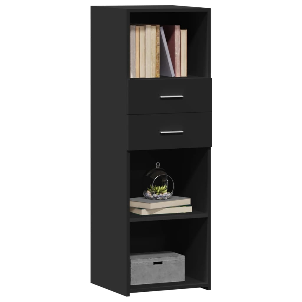 VidaXL Hoge kast 40x42,5x124 cm bewerkt hout zwart