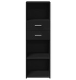 VidaXL Hoge kast 40x42,5x124 cm bewerkt hout zwart