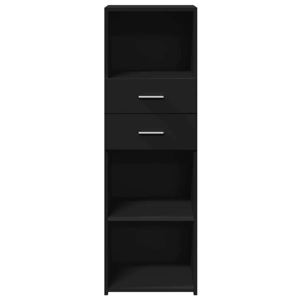VidaXL Hoge kast 40x42,5x124 cm bewerkt hout zwart