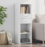 VidaXL Hoge kast 40x42,5x124 cm bewerkt hout wit