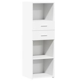 VidaXL Hoge kast 40x42,5x124 cm bewerkt hout wit