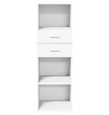 VidaXL Hoge kast 40x42,5x124 cm bewerkt hout wit