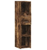 VidaXL Hoge kast 30x42,5x124 cm bewerkt hout gerookt eikenkleurig