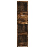 VidaXL Hoge kast 30x42,5x124 cm bewerkt hout gerookt eikenkleurig