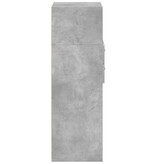 VidaXL Hoge kast 30x42,5x124 cm bewerkt hout betongrijs