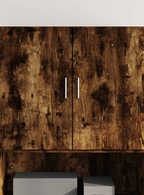 VidaXL Wandkast 80x42,5x64 cm bewerkt hout gerookt eikenkleurig