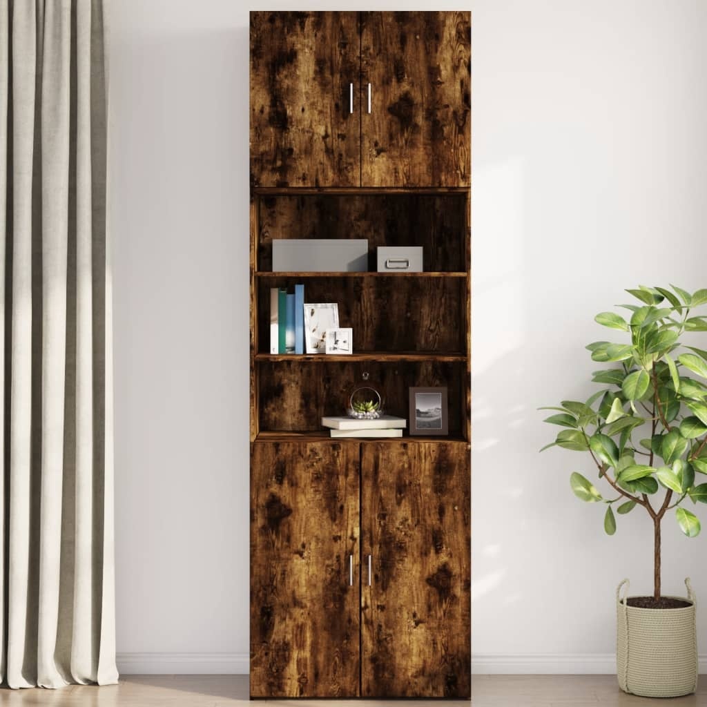 VidaXL Wandkast 80x42,5x64 cm bewerkt hout gerookt eikenkleurig