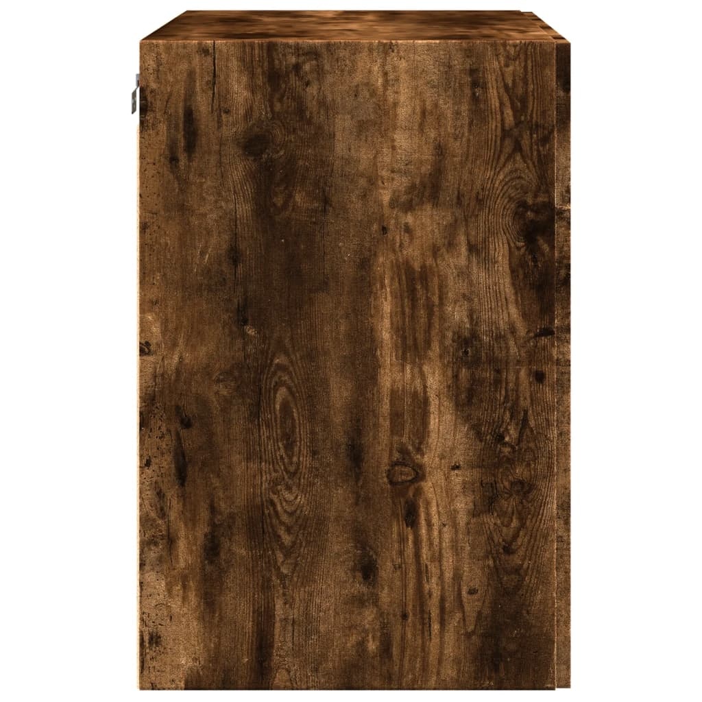 VidaXL Wandkast 80x42,5x64 cm bewerkt hout gerookt eikenkleurig