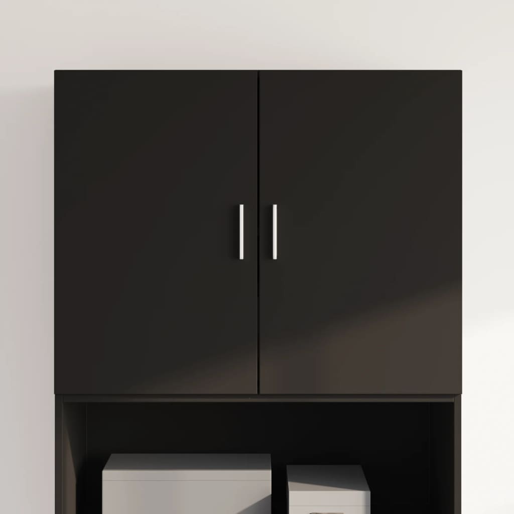 VidaXL Wandkast 80x42,5x64 cm bewerkt hout zwart