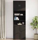 VidaXL Wandkast 80x42,5x64 cm bewerkt hout zwart