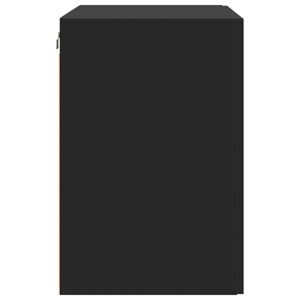 VidaXL Wandkast 80x42,5x64 cm bewerkt hout zwart