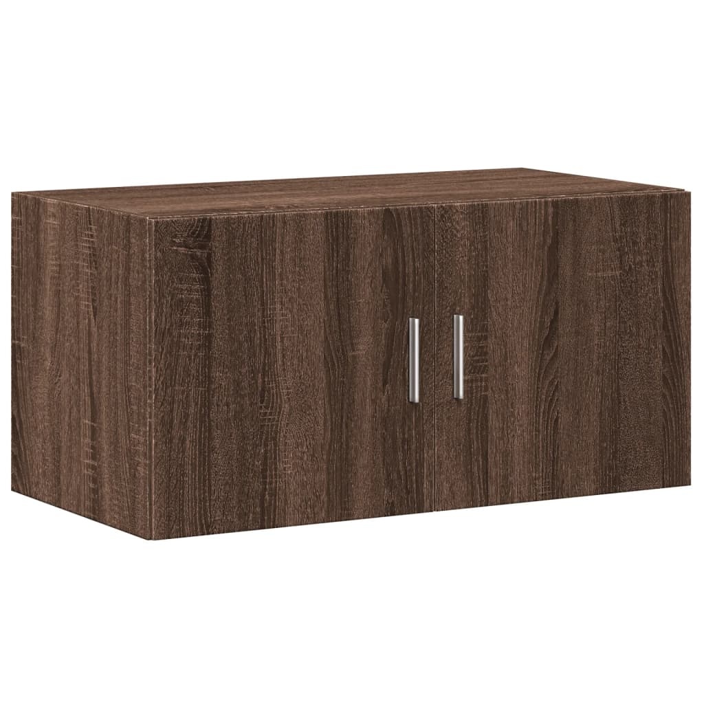 VidaXL Wandkast 80x42,5x40 cm bewerkt hout bruin eikenkleur