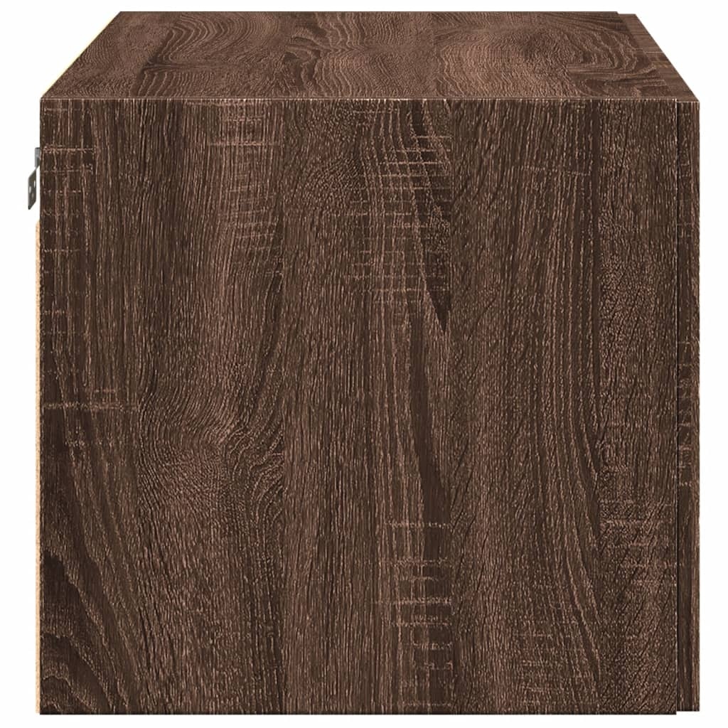 VidaXL Wandkast 80x42,5x40 cm bewerkt hout bruin eikenkleur