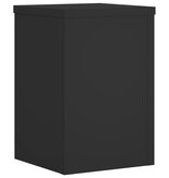 VidaXL Plantenstandaards 2 st 20x20x30 cm bewerkt hout zwart