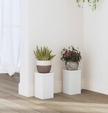 VidaXL Plantenstandaards 2 st 10x10x18 cm bewerkt hout wit