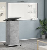 VidaXL Lessenaar met wielen en lade 55x55x107 cm hout betongrijs