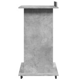VidaXL Lessenaar met wielen en lade 55x55x107 cm hout betongrijs