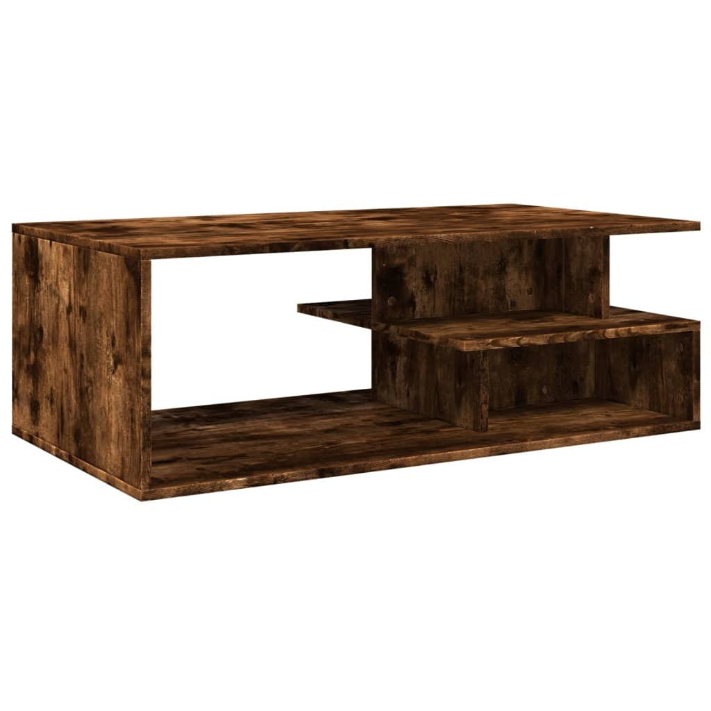 VidaXL Salontafel 102x55x35 cm bewerkt hout gerookt eikenkleurig