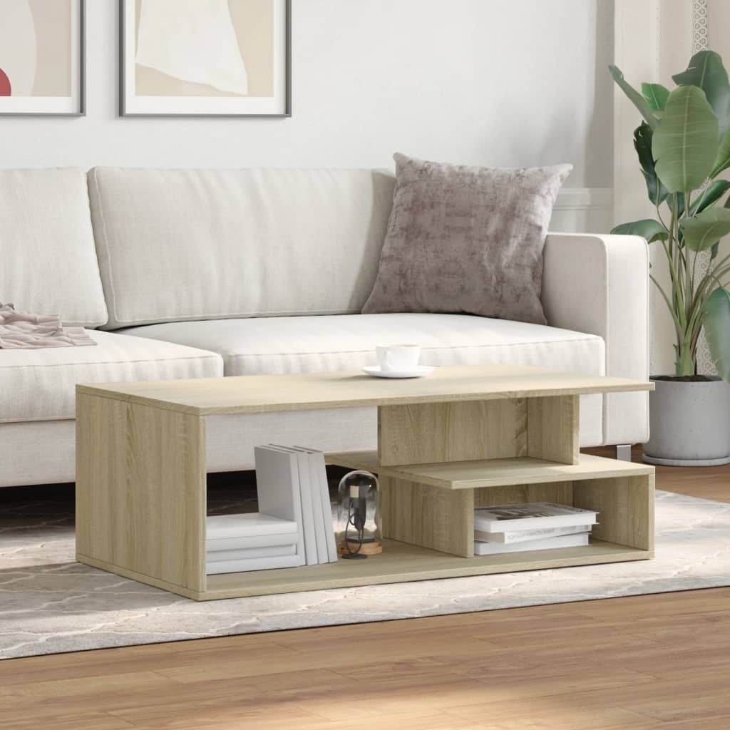 VidaXL Salontafel 102x55x35 cm bewerkt hout sonoma eikenkleurig