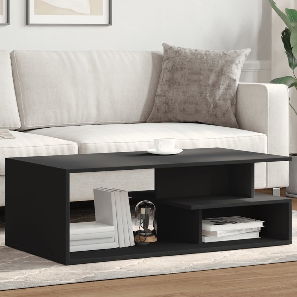 VidaXL Salontafel 102x55x35 cm bewerkt hout zwart