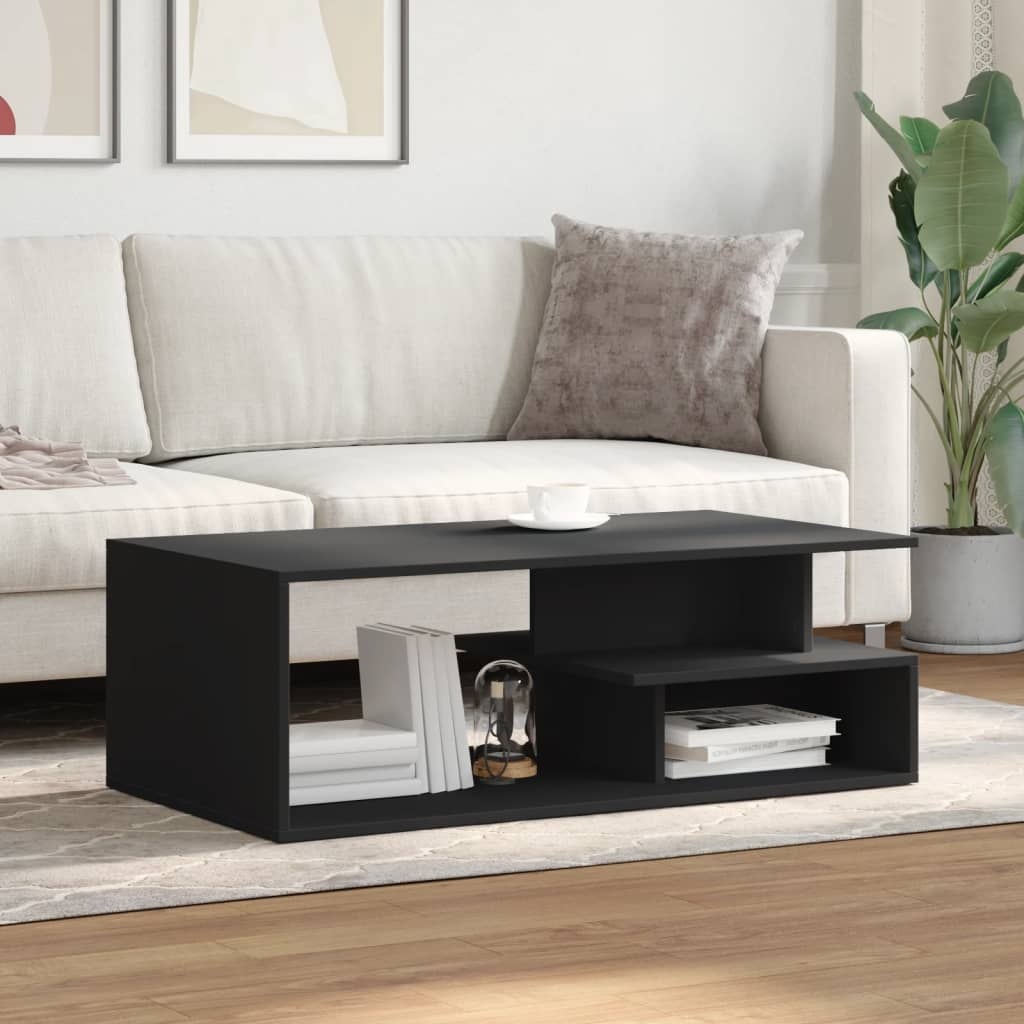VidaXL Salontafel 102x55x35 cm bewerkt hout zwart
