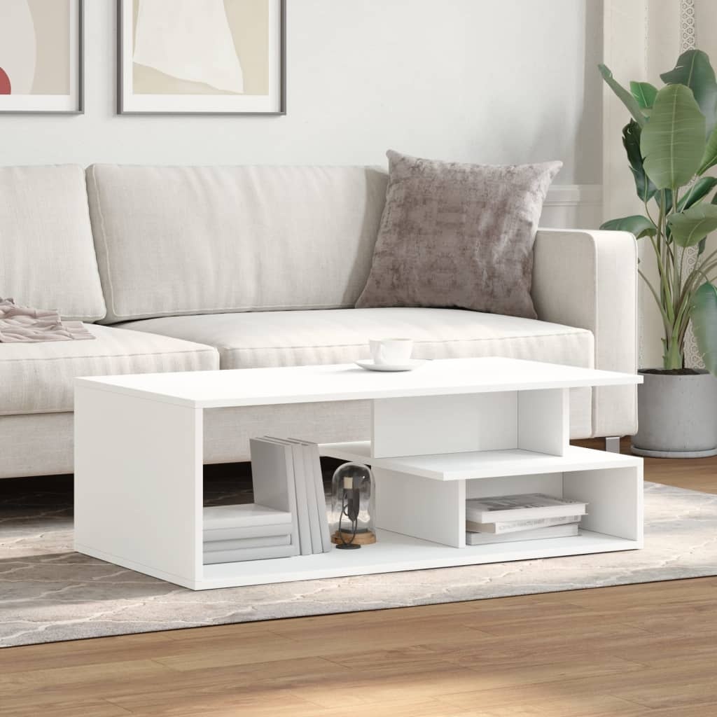 VidaXL Salontafel 102x55x35 cm bewerkt hout wit