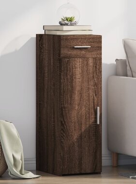 VidaXL Dressoir 30x42,5x93 cm bewerkt hout bruin eikenkleur