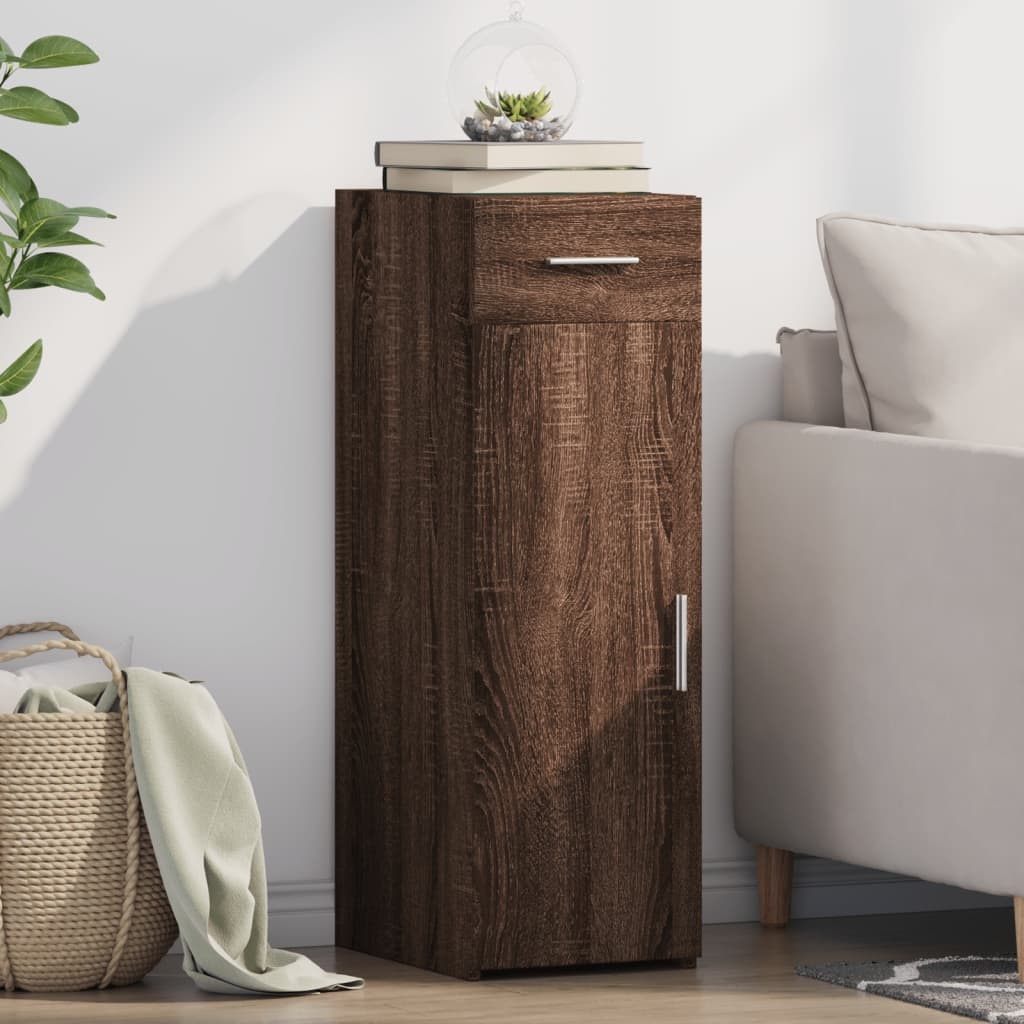 VidaXL Dressoir 30x42,5x93 cm bewerkt hout bruin eikenkleur