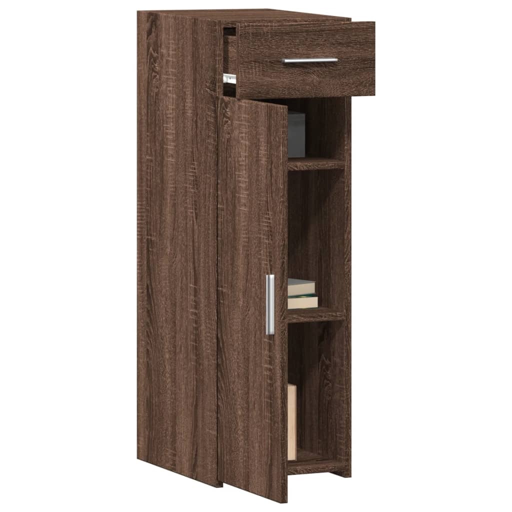 VidaXL Dressoir 30x42,5x93 cm bewerkt hout bruin eikenkleur