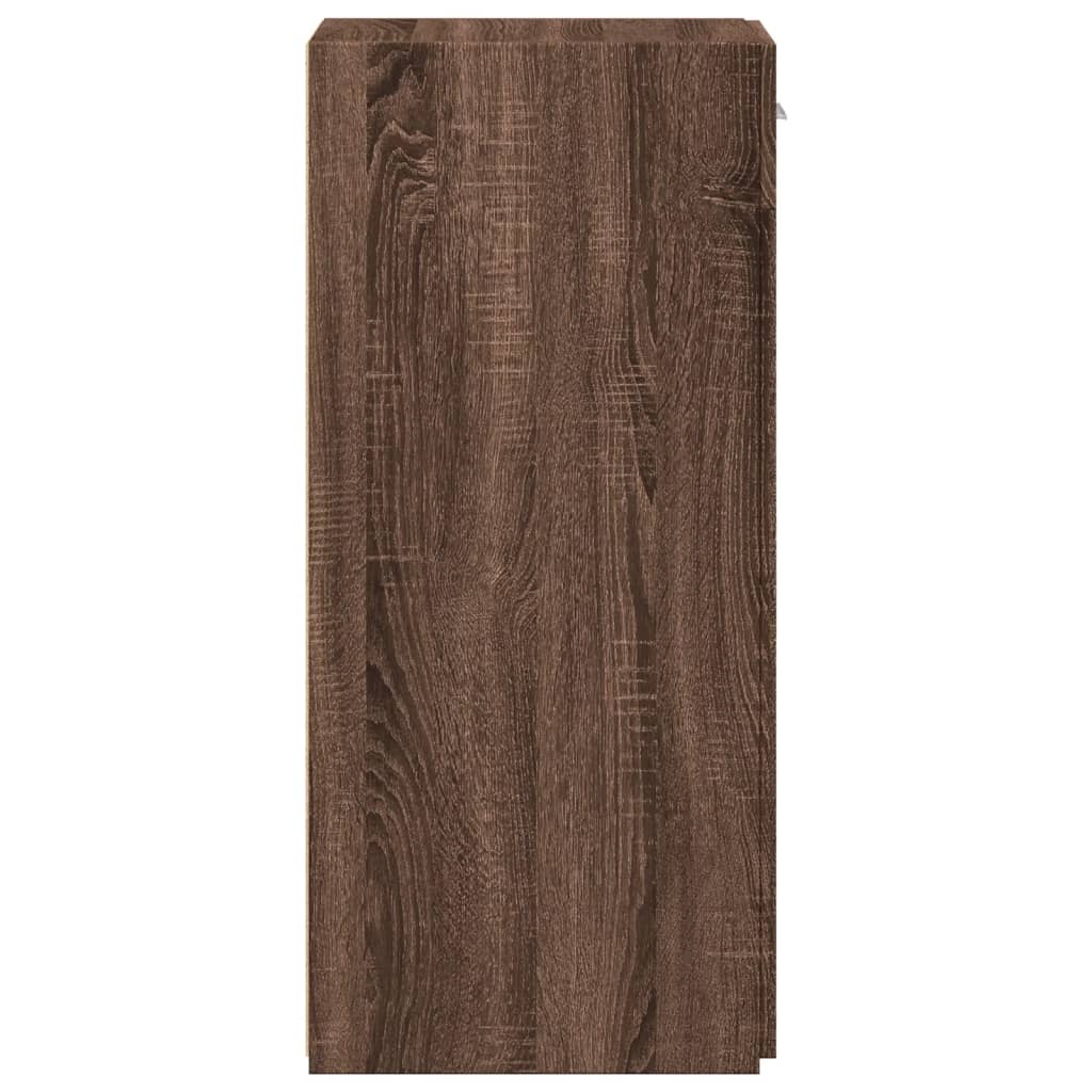 VidaXL Dressoir 30x42,5x93 cm bewerkt hout bruin eikenkleur