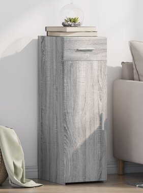 VidaXL Dressoir 30x42,5x93 cm bewerkt hout grijs sonoma eikenkleurig