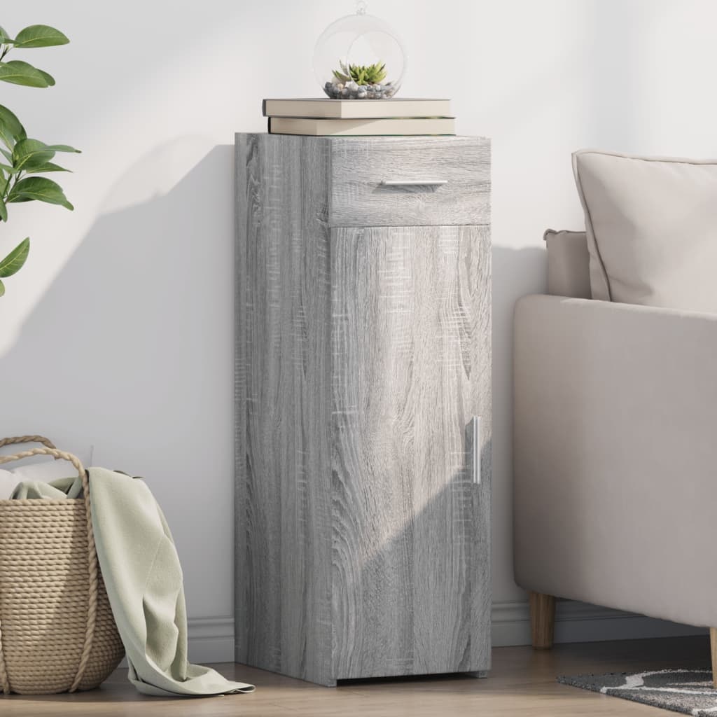 VidaXL Dressoir 30x42,5x93 cm bewerkt hout grijs sonoma eikenkleurig