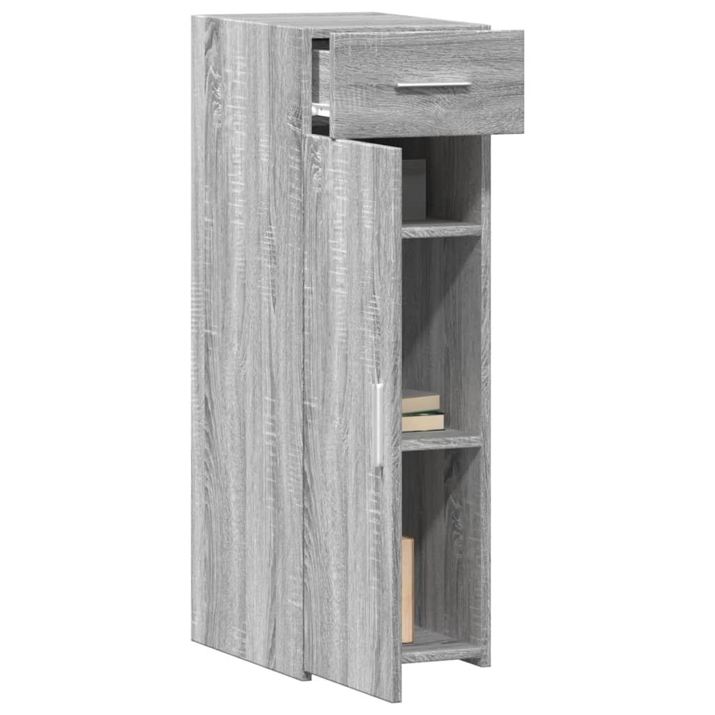 VidaXL Dressoir 30x42,5x93 cm bewerkt hout grijs sonoma eikenkleurig