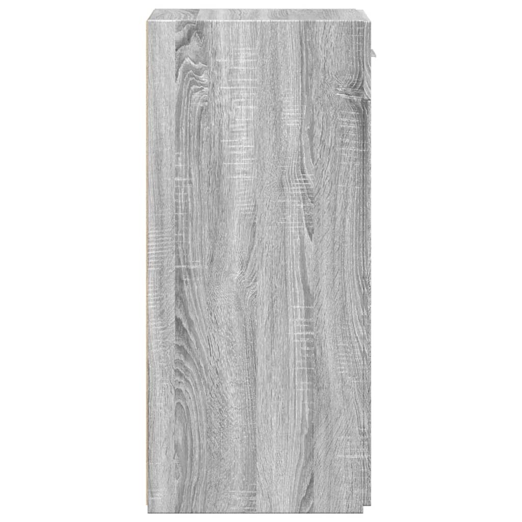 VidaXL Dressoir 30x42,5x93 cm bewerkt hout grijs sonoma eikenkleurig