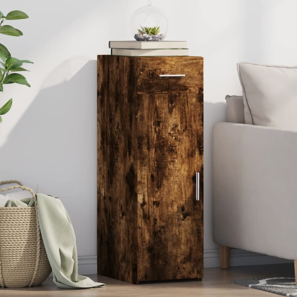 VidaXL Dressoir 30x42,5x93 cm bewerkt hout gerookt eikenkleurig