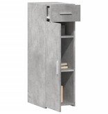 VidaXL Dressoir 30x42,5x93 cm bewerkt hout betongrijs