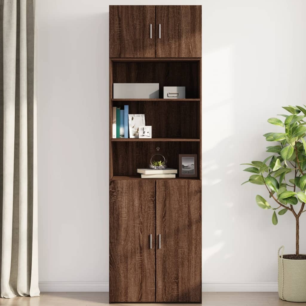 VidaXL Wandkast 70x42,5x40 cm bewerkt hout bruin eikenkleur