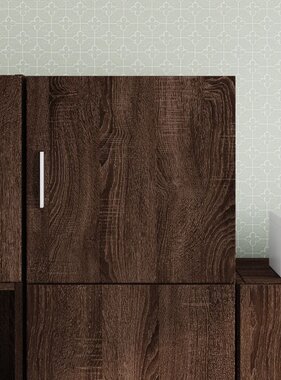 VidaXL Wandkast 40x42,5x40 cm bewerkt hout bruin eikenkleurig